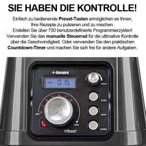 Bild 6 zu Artikel Hochleistungsmixer Tribest Dynapro mit Vakuum-Pumpe, 32.000 U/min, 2 Farben lieferbar 